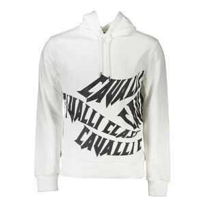 Cavalli Class White Cotton Men Men's Sweatshirt